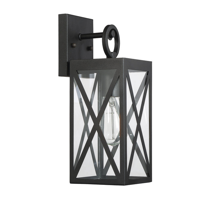 Meridian M50027BK One Light Outdoor Wall Sconce, Black