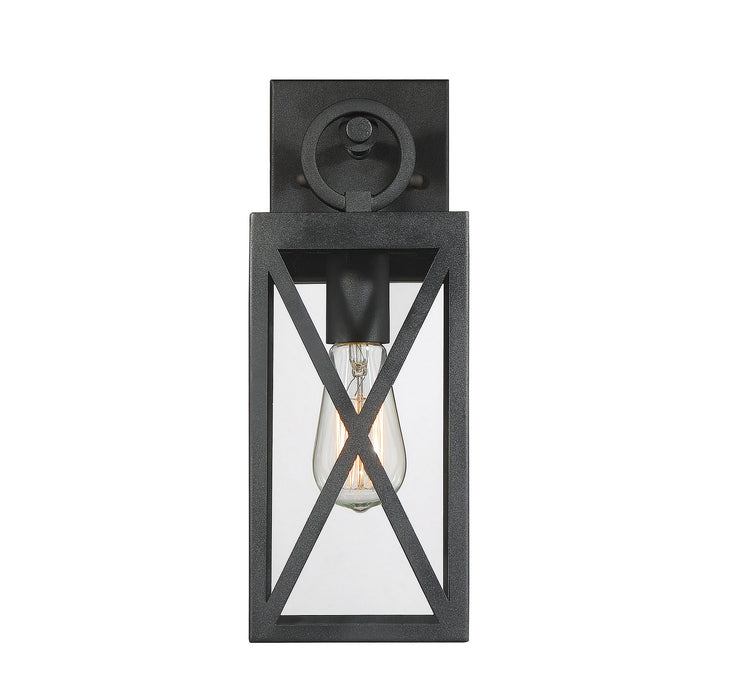 Meridian M50027BK One Light Outdoor Wall Sconce, Black