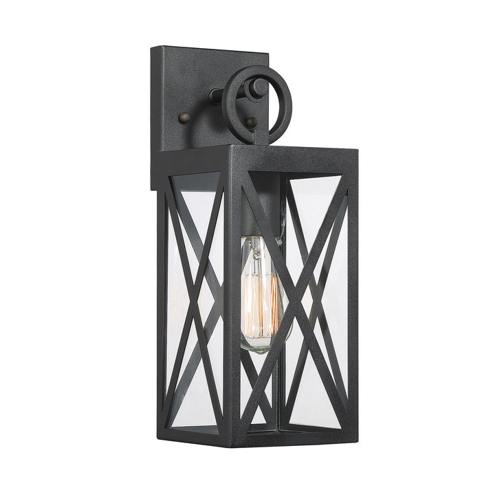 Meridian M50027BK One Light Outdoor Wall Sconce, Black
