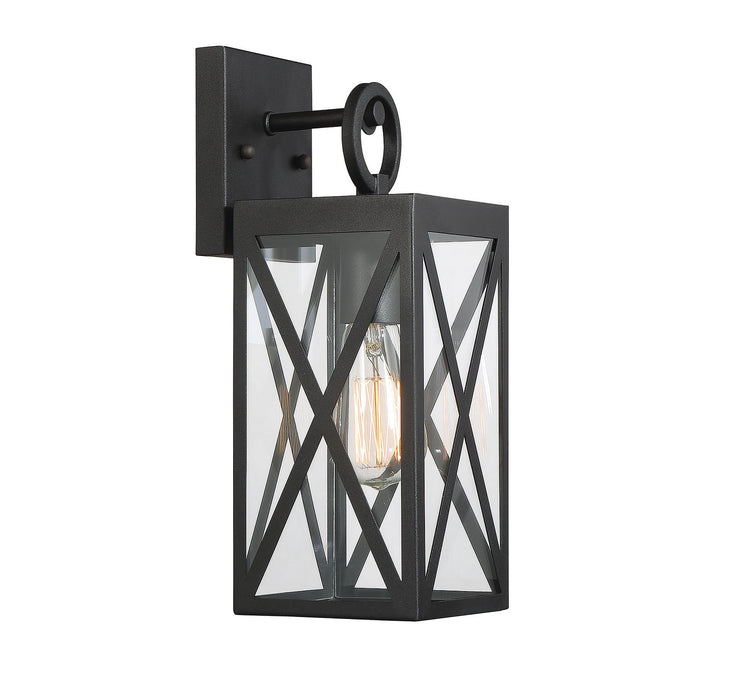 Meridian M50027BK One Light Outdoor Wall Sconce, Black