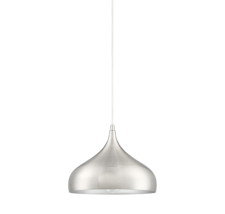 Meridian M70075BN One Light Mini Pendant, Brushed Nickel