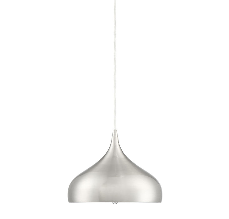 Meridian M70075BN One Light Mini Pendant, Brushed Nickel