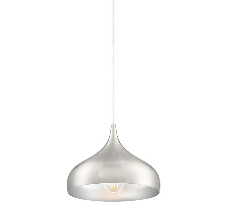Meridian M70075BN One Light Mini Pendant, Brushed Nickel