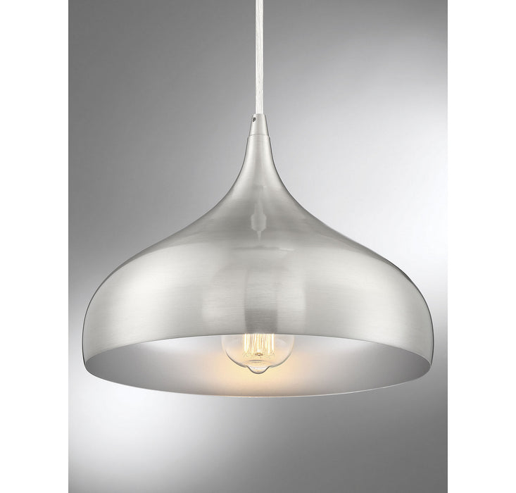 Meridian M70075BN One Light Mini Pendant, Brushed Nickel