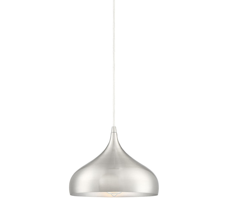Meridian M70075BN One Light Mini Pendant, Brushed Nickel