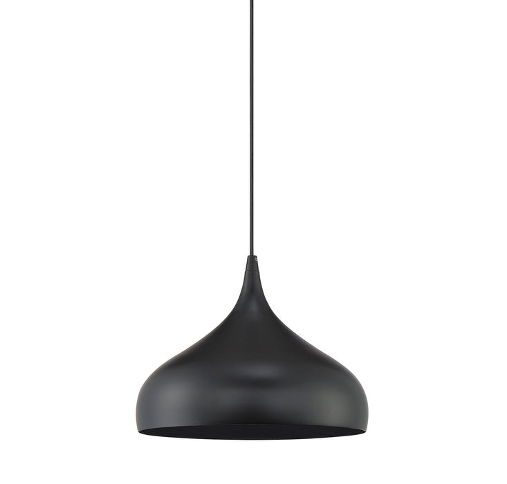 Meridian M70075MBK One Light Mini Pendant, Matte Black