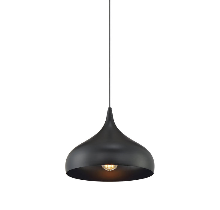 Meridian M70075MBK One Light Mini Pendant, Matte Black