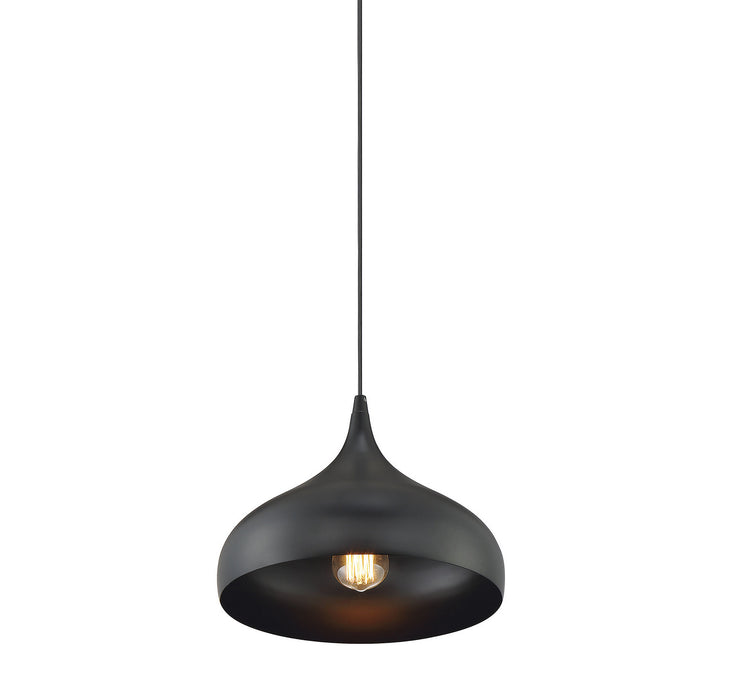Meridian M70075MBK One Light Mini Pendant, Matte Black