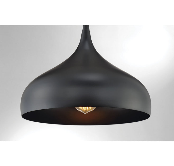 Meridian M70075MBK One Light Mini Pendant, Matte Black