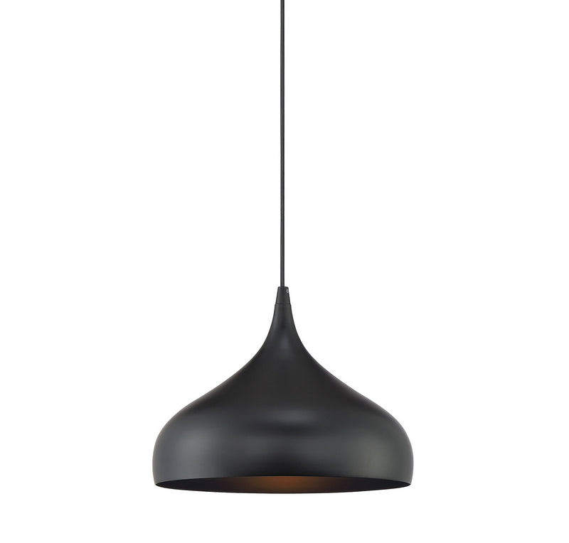 Meridian M70075MBK One Light Mini Pendant, Matte Black
