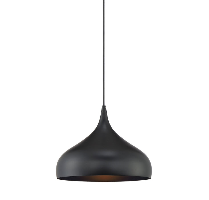 Meridian M70075MBK One Light Mini Pendant, Matte Black