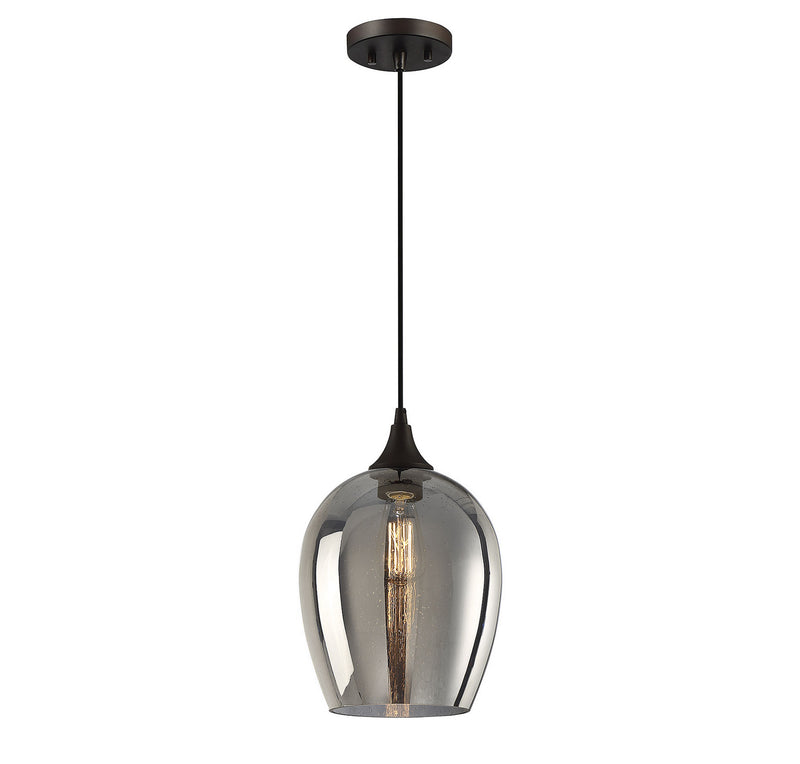 Meridian M70076ORB One Light Mini Pendant, Oil Rubbed Bronze