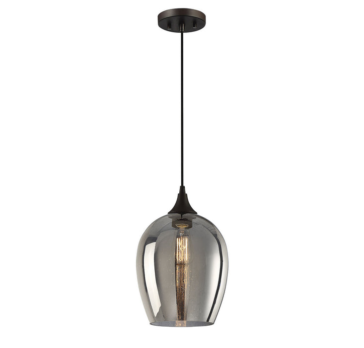 Meridian M70076ORB One Light Mini Pendant, Oil Rubbed Bronze