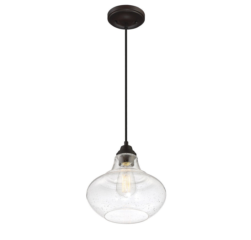 Meridian M70080ORB One Light Mini Pendant, Oil Rubbed Bronze