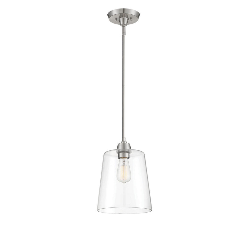 Meridian M70081BN One Light Pendant, Brushed Nickel