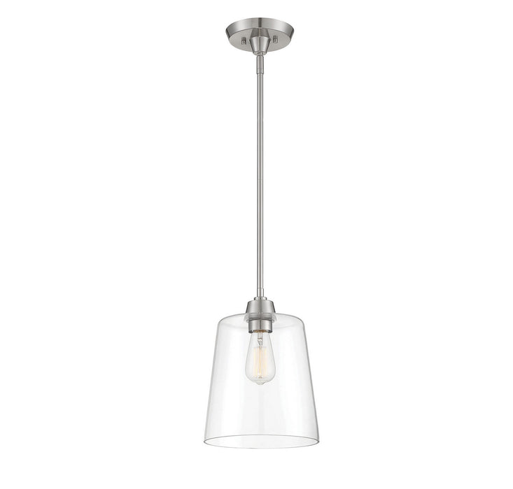 Meridian M70081BN One Light Pendant, Brushed Nickel