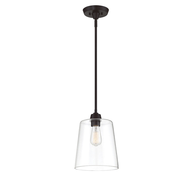 Meridian M70081ORB One Light Pendant, Oil Rubbed Bronze