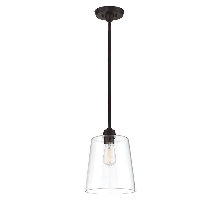 Meridian M70081ORB One Light Pendant, Oil Rubbed Bronze