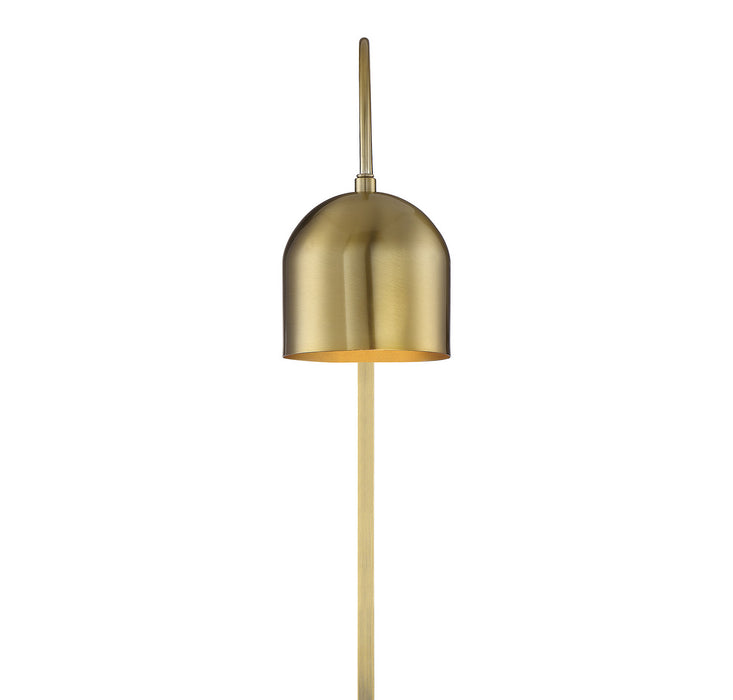 Meridian M90045NB One Light Wall Sconce, Natural Brass