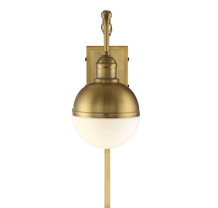 Meridian M90052NB One Light Wall Sconce, Natural Brass