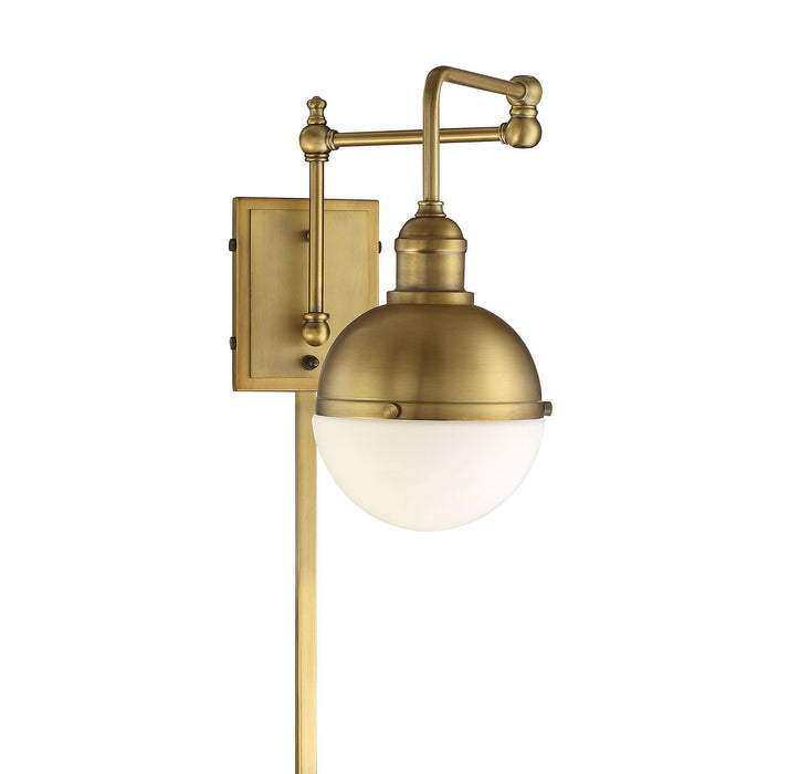 Meridian M90052NB One Light Wall Sconce, Natural Brass