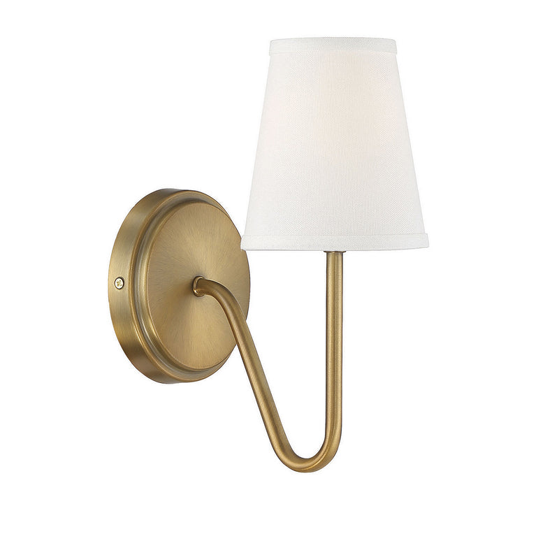 Meridian M90054NB One Light Wall Sconce, Natural Brass