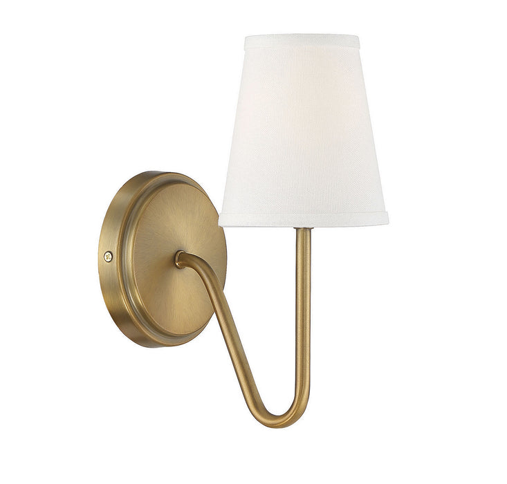 Meridian M90054NB One Light Wall Sconce, Natural Brass