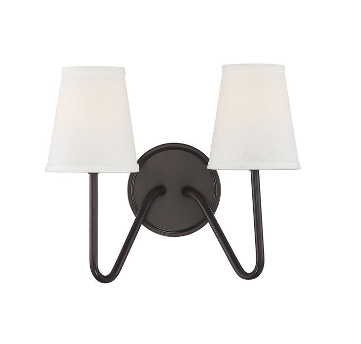 Meridian M90055ORB Two Light Wall Sconce, Oil Rubbed Bronze