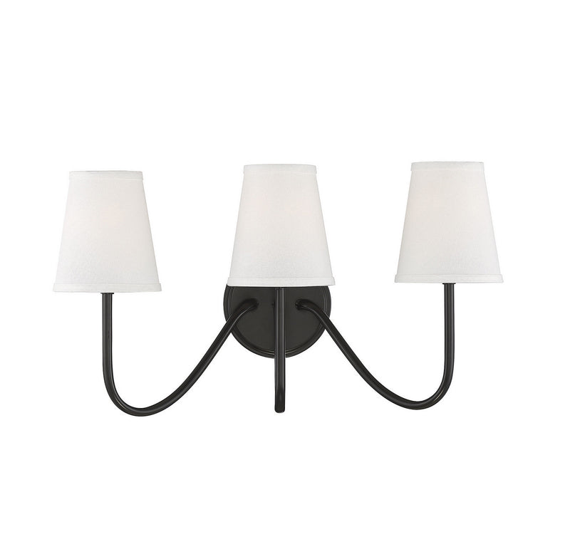 Meridian M90056ORB Three Light Wall Sconce, Oil Rubbed Bronze