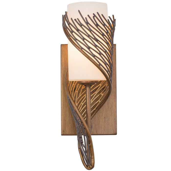 Varaluz 240K01RHO One Light Wall Sconce, Hammered Ore