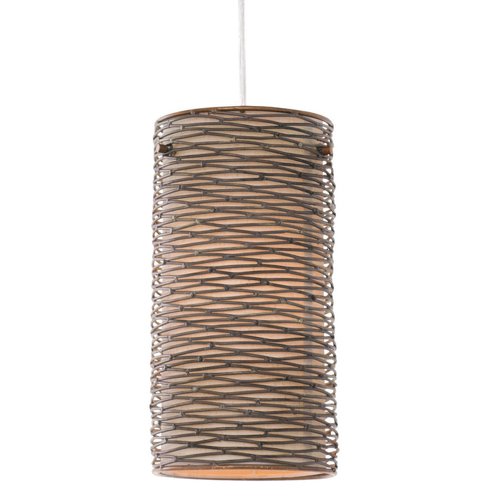 Varaluz 241M01HO One Light Mini Pendant, Hammered Ore