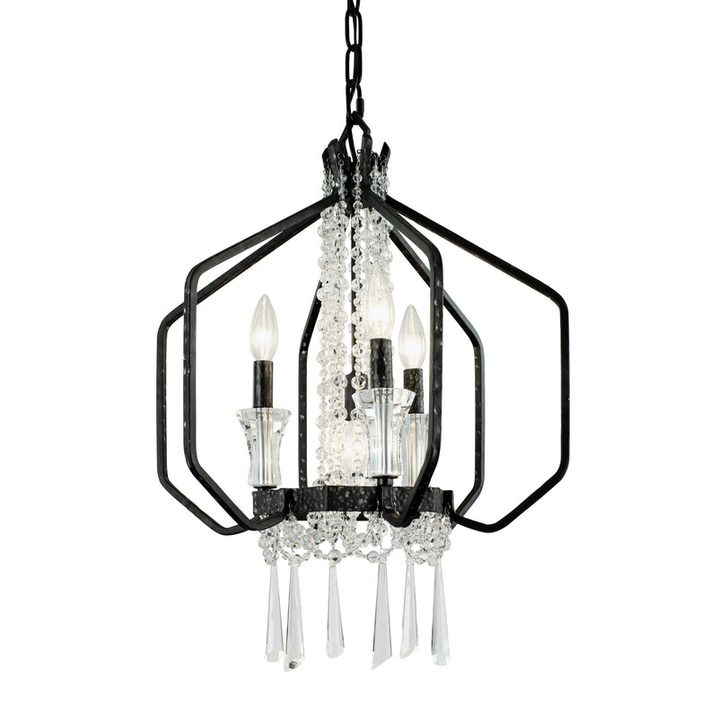 Varaluz 270P04OX Four Light Pendant, Onyx