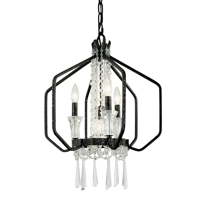 Varaluz 270P04OX Four Light Pendant, Onyx