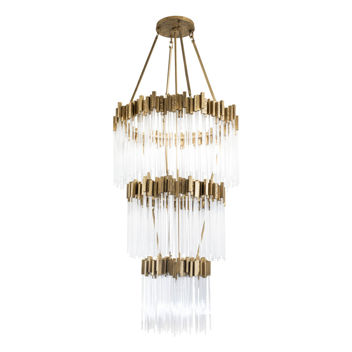 Varaluz 309C19HG 19 Light Chandelier, Havana Gold