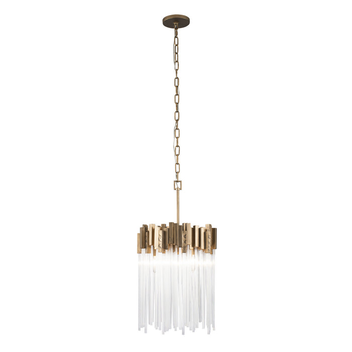 Varaluz 309P03HG Three Light Pendant, Havana Gold