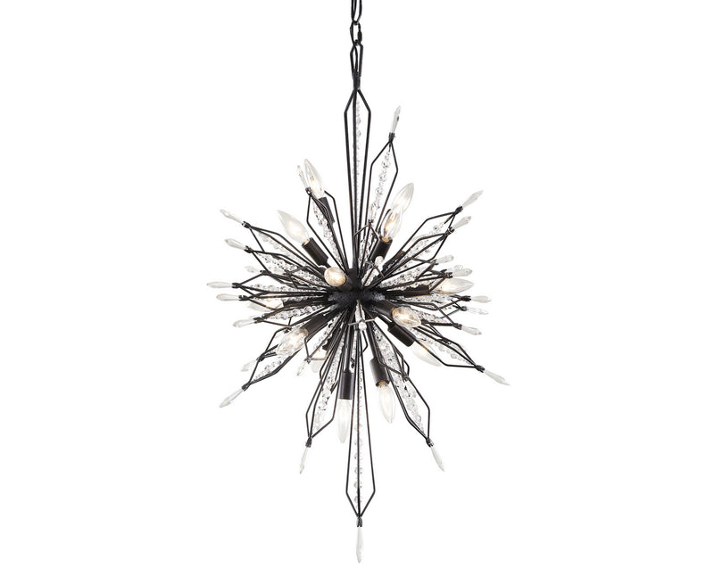 Varaluz 311F16CB 16 Light Foyer Pendant, Carbon