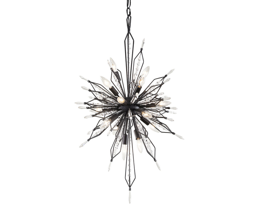 Varaluz 311F16CB 16 Light Foyer Pendant, Carbon