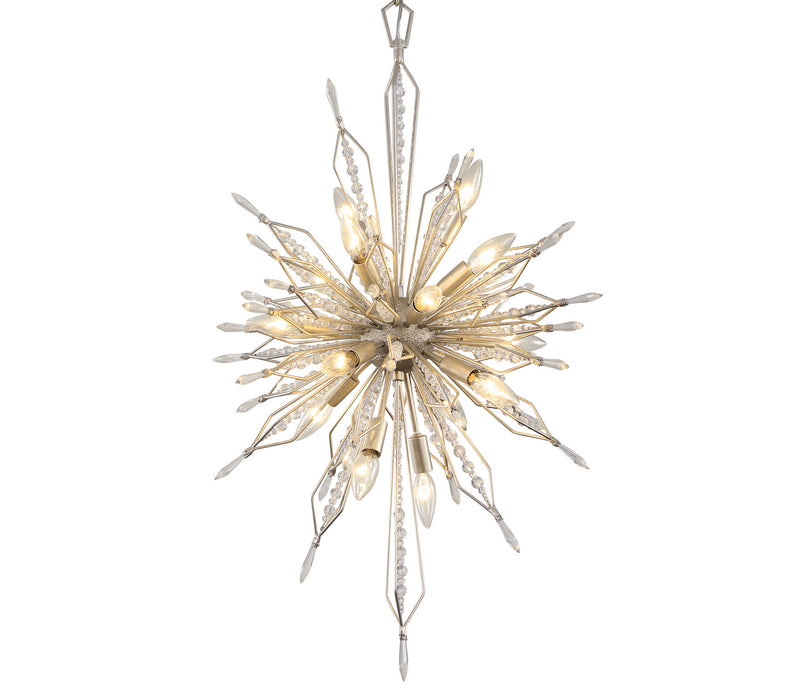 Varaluz 311F16GD 16 Light Foyer Pendant, Gold Dust