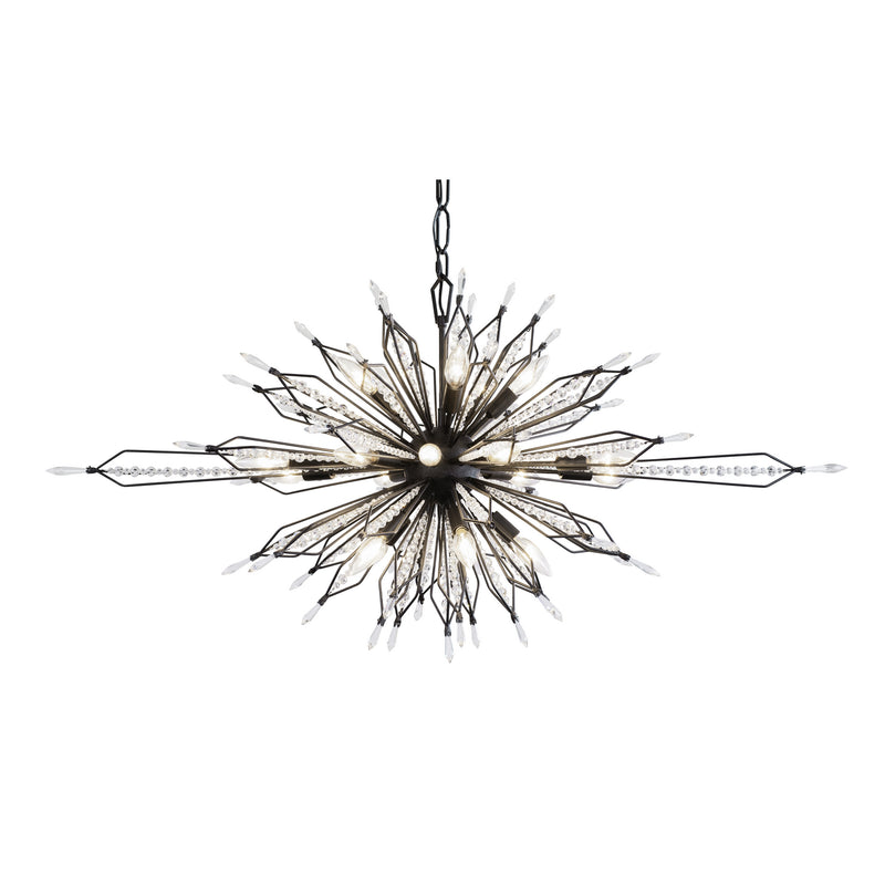 Varaluz 311N20CB 20 Light Linear Pendant, Carbon