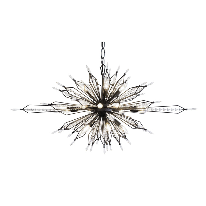 Varaluz 311N20CB 20 Light Linear Pendant, Carbon