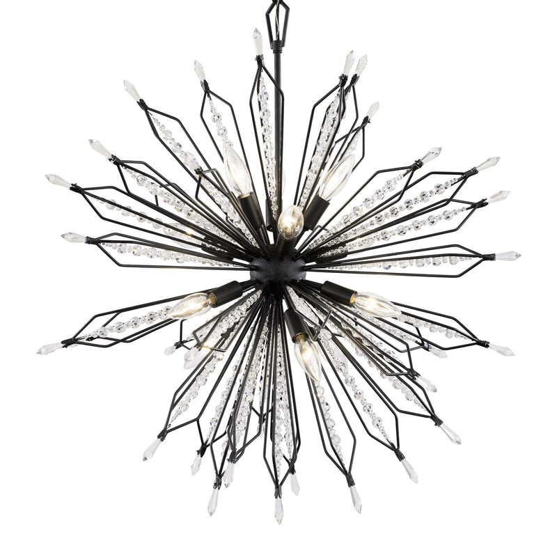 Varaluz 311P12CB 12 Light Pendant, Carbon