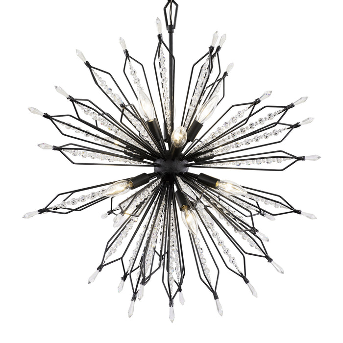 Varaluz 311P12CB 12 Light Pendant, Carbon