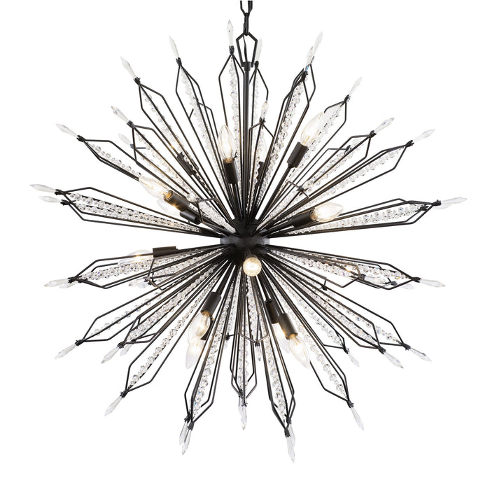 Varaluz 311P16CB 16 Light Pendant, Carbon