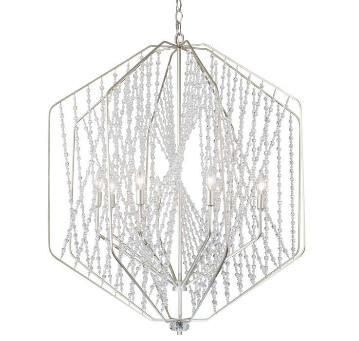 Varaluz 321P06SO Six Light Pendant, Silverado