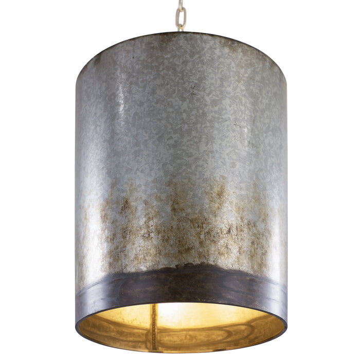 Varaluz 323P03OG Three Light Pendant, Ombre Galvanized