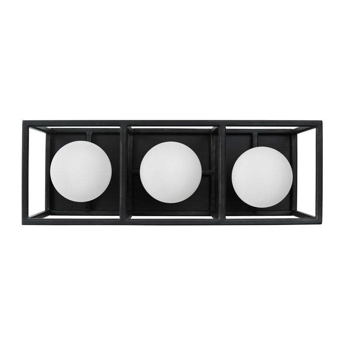 Varaluz 325B03CBHG Three Light Bath, Carbon/Havana Gold