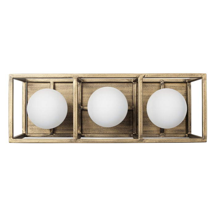 Varaluz 325B03HGCB Three Light Bath, Havana Gold/Carbon