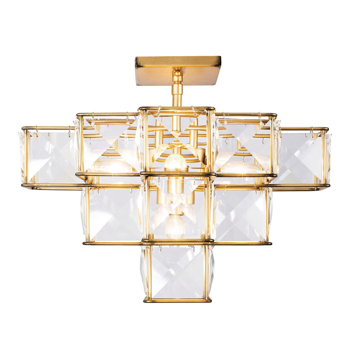 Varaluz 329S05CG Five Light Ceiling Fixture, Calypso Gold