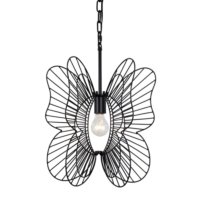Varaluz 330P01BL One Light Mini Pendant, Black