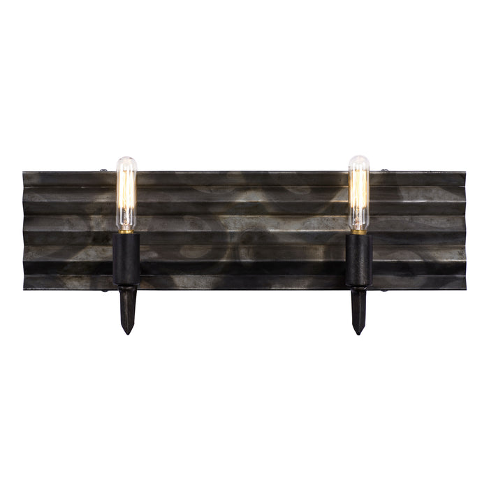 Varaluz 337B02 Two Light Bath, Artistic Fired Steel